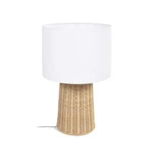 LAFORMA Kimjit bordlampe - bomuld/polyester, natur rattan og metal
