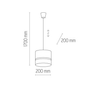Paglia hængelampe, hvid/rattan 1 lyskilde Ø 20 cm