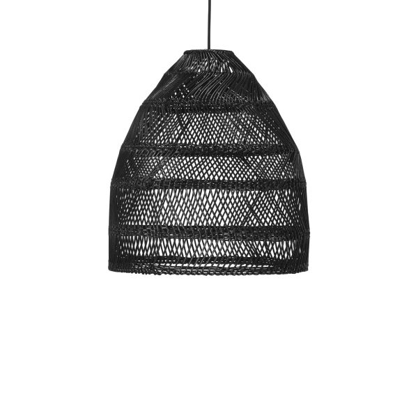 PR Home Maja hængelampe, rattan, sort, Ø 45,5 cm