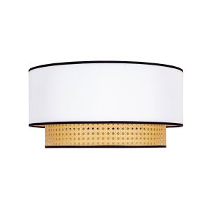 Big Boho loftlampe, rattan, beige/hvid