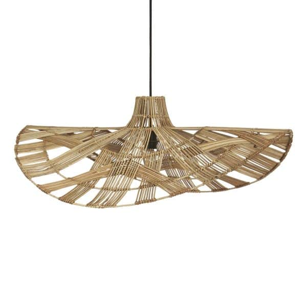 PR Home Wella hængelampe, rattanskærm, bølgeform