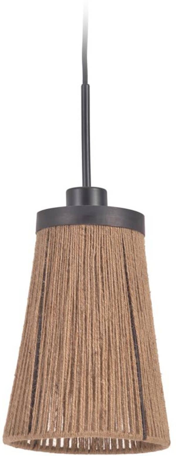 Crista, Pendel lampe, rustik, naturlige fibre by Laforma (H: 28 cm. x B: 17 cm. x L: 17 cm., Natur)
