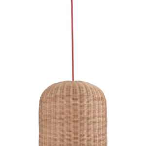 Babel loftlampe i rattan Ø30 cm 1 x E27 - Natur/Rød