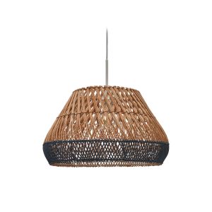 LAFORMA Daro loftslampeskærm i rattan med naturlig og blå finish, Ø: 45 cm