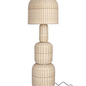 Sikkim Gulvlampe i rattan 1 x E27 H157 cm - Natur