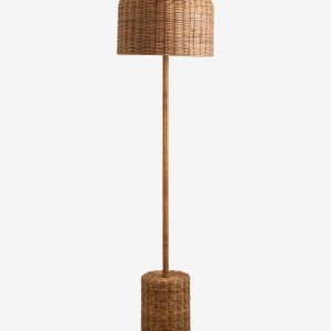 Nordal - CANE rattan gulvlampe - natur