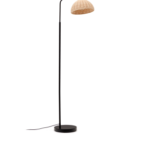 Damila, Gulvlampe, natur/sort, H1,68x520x250 cm