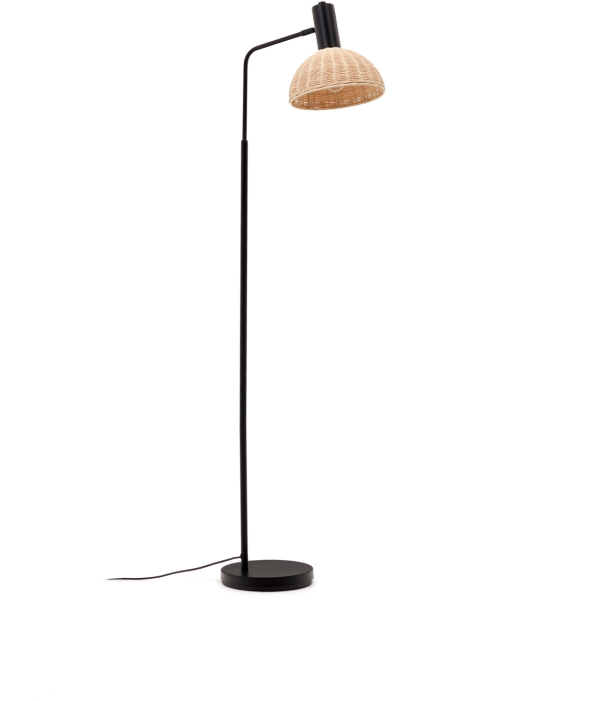 Damila, Gulvlampe, natur/sort, H1,68x520x250 cm