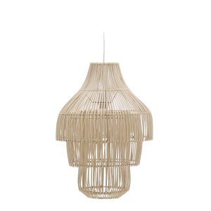 KAVE HOME Janoa loftslampeskærm i rattan med let finish Ø38cm