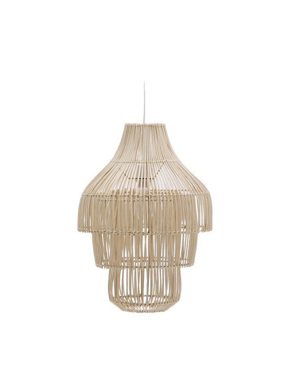 KAVE HOME Janoa loftslampeskærm i rattan med let finish Ø38cm