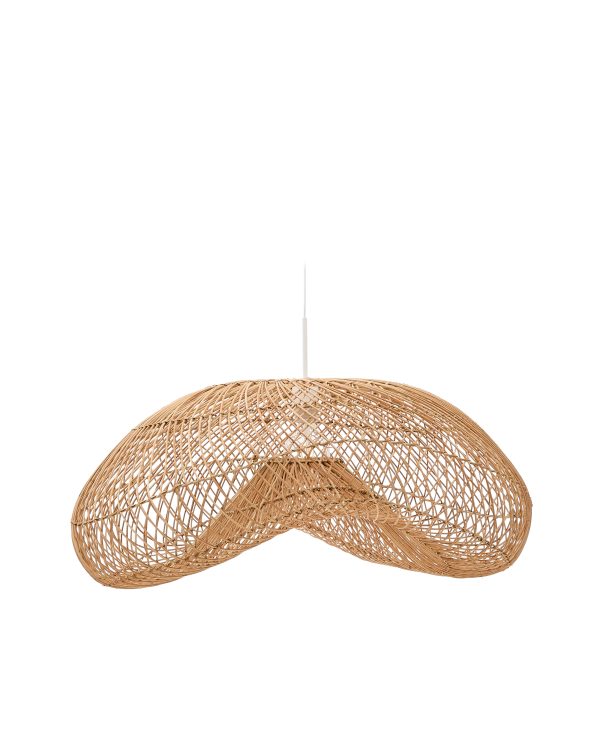 KAVE HOME Isora loftlampeskærm i rattan med naturlig finish 81 x 56 cm