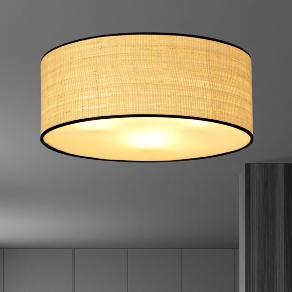 Aston 3 Rattan loftslampe - Ø50 cm, E27, 230V, uden lyskilde