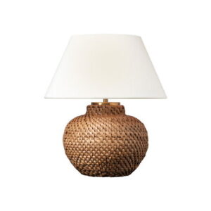 Avedon 11" Cordless Accent Lamp Natural Rattan