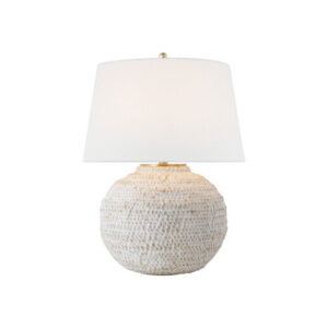 Avedon Small Table Lamp White Rattan