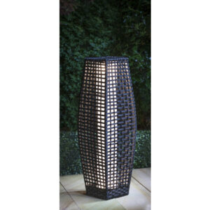 Solar Rattan Floor 69x22 cm, lampe indsats m/varm hvide lys