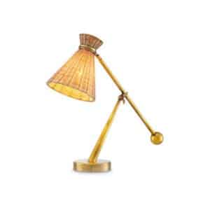 Kon Tiki Table Lamp Vintage Brass