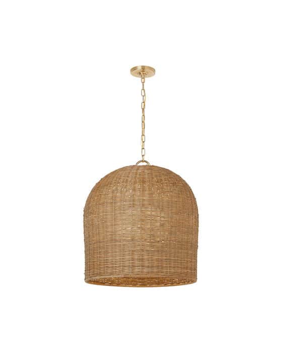 Nancy 25" Woven Hanging Shade Soft Brass