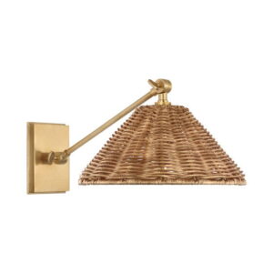 Wimberley Single Library Wall Light Brass