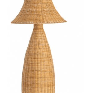 Gulvlampe i metal og rattan H118,5 cm 1 x E27 - Natur