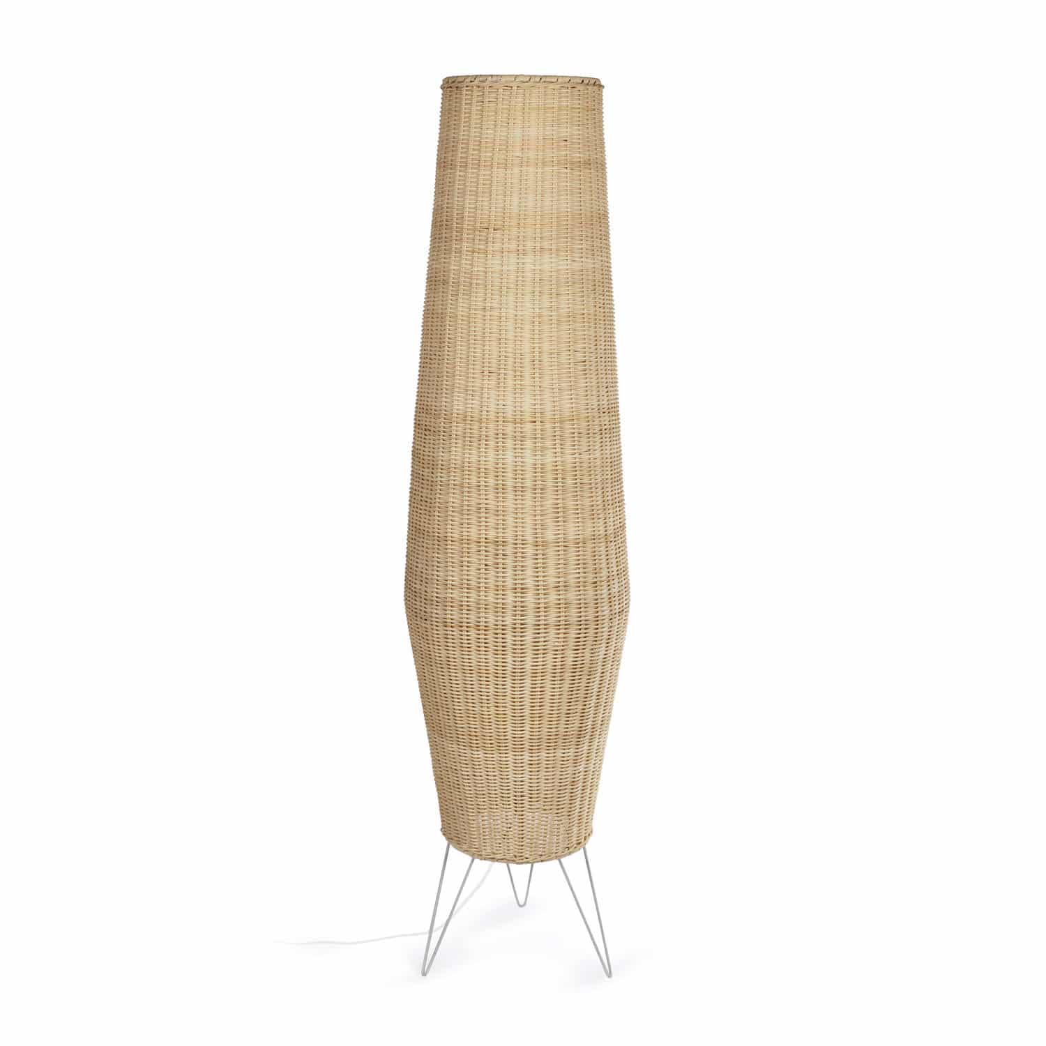 KAVE HOME Kamaria bordlampe - natur rattan og metal