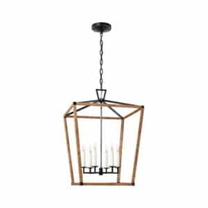 Darlana Wrapped Lantern Rattan / Black
