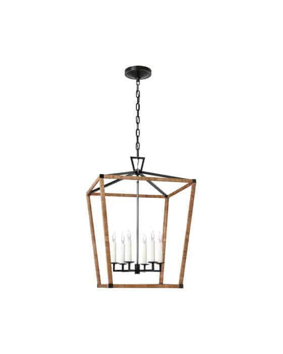 Darlana Wrapped Lantern Rattan / Black