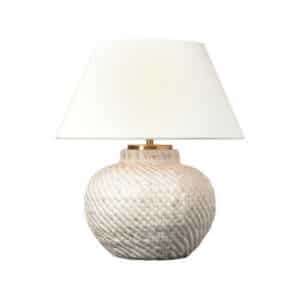 Avedon 11" Cordless Accent Lamp White Rattan