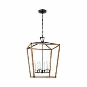 Darlana Wrapped Lantern Rattan / Black