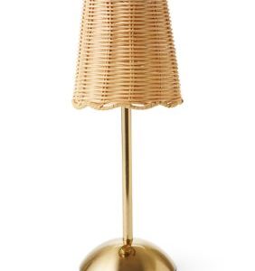 Crown & Ivy Mini Gold Rattan Lamp