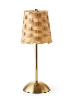 Crown & Ivy Mini Gold Rattan Lamp