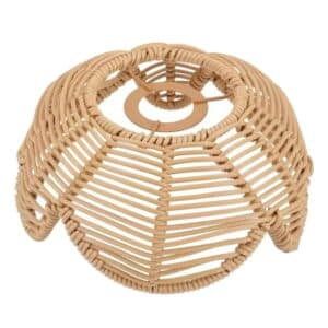 Fzaqwen Fake Rattan Lamp Shade Floor Lamp Cover Replacement Bohemian Woven Lampshade for