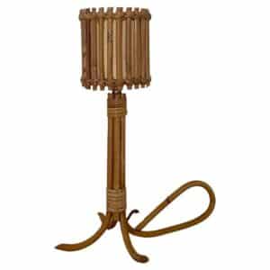 Louis Sognot Rattan Lamp With Loop Base