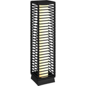 Outsunny Garden Rattan Lamp, 68 cm Solar Rattan Floor Lamp with Auto On/Off