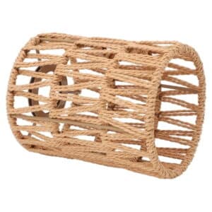 Small Rattan Lamp Shade Boho Shades Replacement Shades Ceiling Fan Light Covers Cylinder Woven Lampshade for Floor Lamps Pendant Light Chandelier Wall Sconces Light Fixture