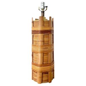 Vintage Boho Wrapped Rattan Lamp