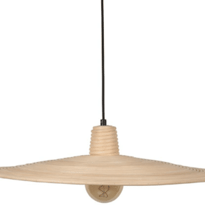 Pendellampe Zuiver Balance rattan stenlysgrå Ø60/H150 cm